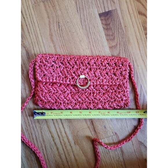 Vintage red straw Pappagallo bag made in Italy - Picture 9 of 10